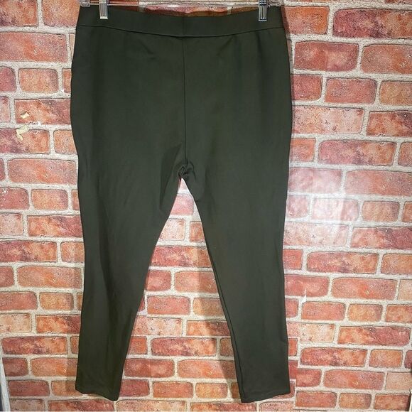 THEORY high waist olive green leggings XL - Picture 5 of 6
